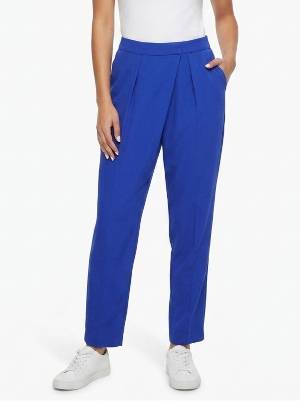 NWT Tom Ford Royal Blue Silk Wrap Front Trouser Pants Pleat Sz 46